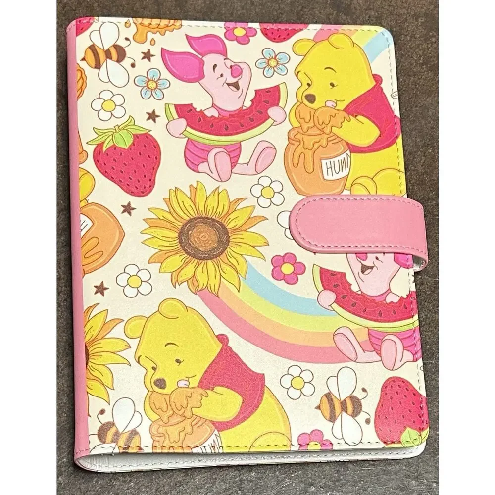 Winnie The Pooh A5 Binder w/ Printed Stationery paper & Tote Bundle